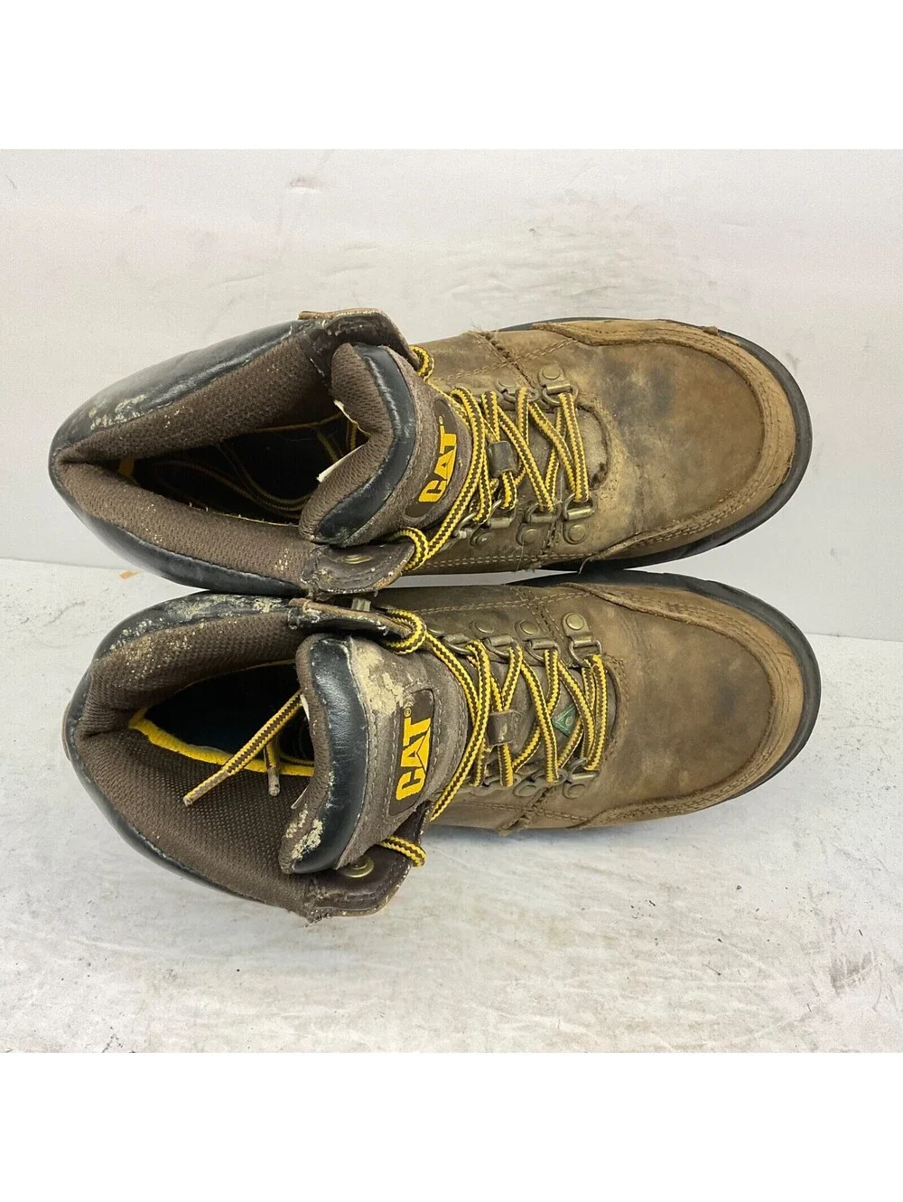 CATERPILLAR Men's Outline Steel Toe Steel Plate Leather Boots P720996 Brown 7.5W